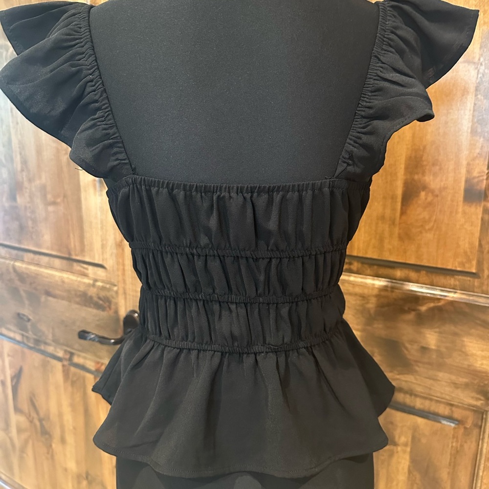 Mine Black Ruffled Blouse - Picture 2 of 3